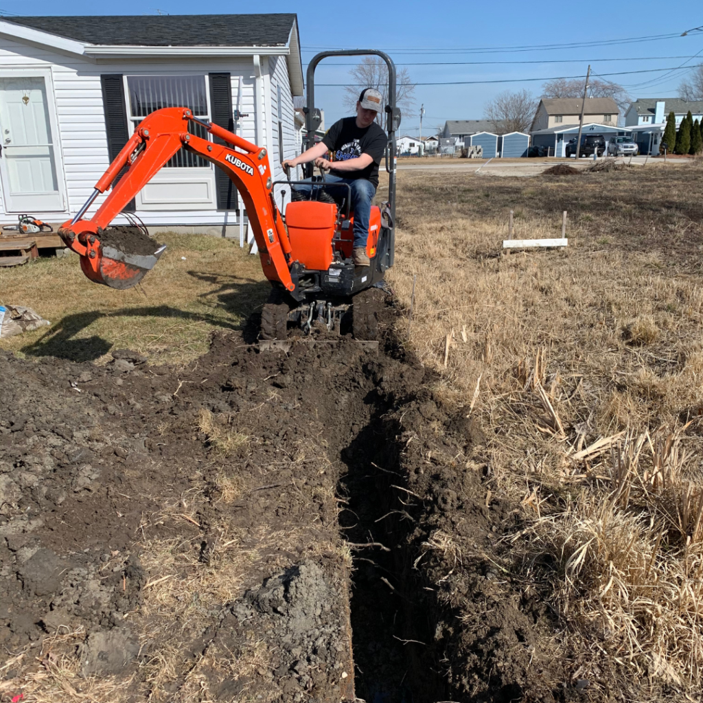 french drain installation